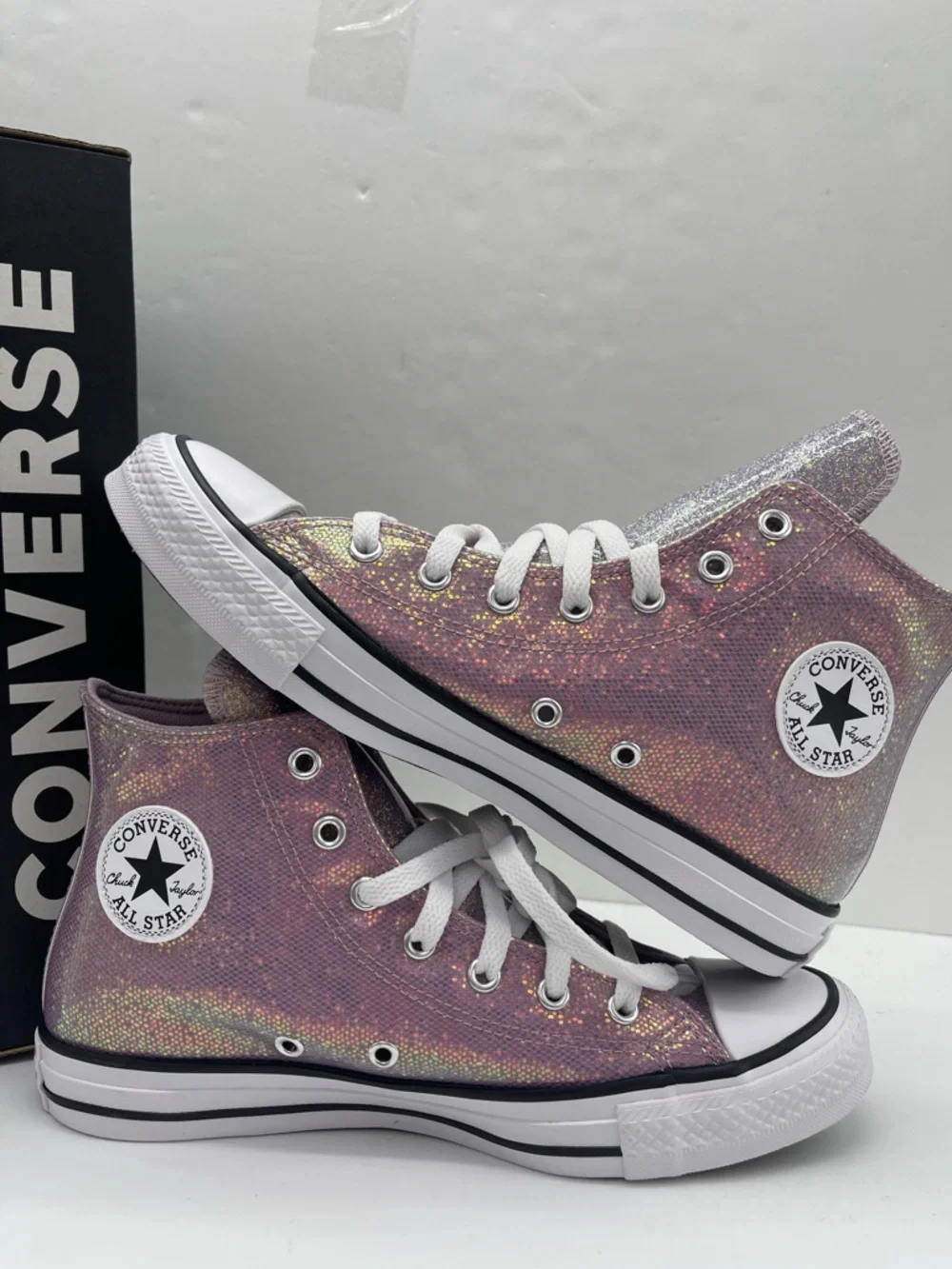 Converse WMNS 8 CTAS Hi Altitude Lilac White Black A14333C High Top Sneakers - Picture 15 of 15